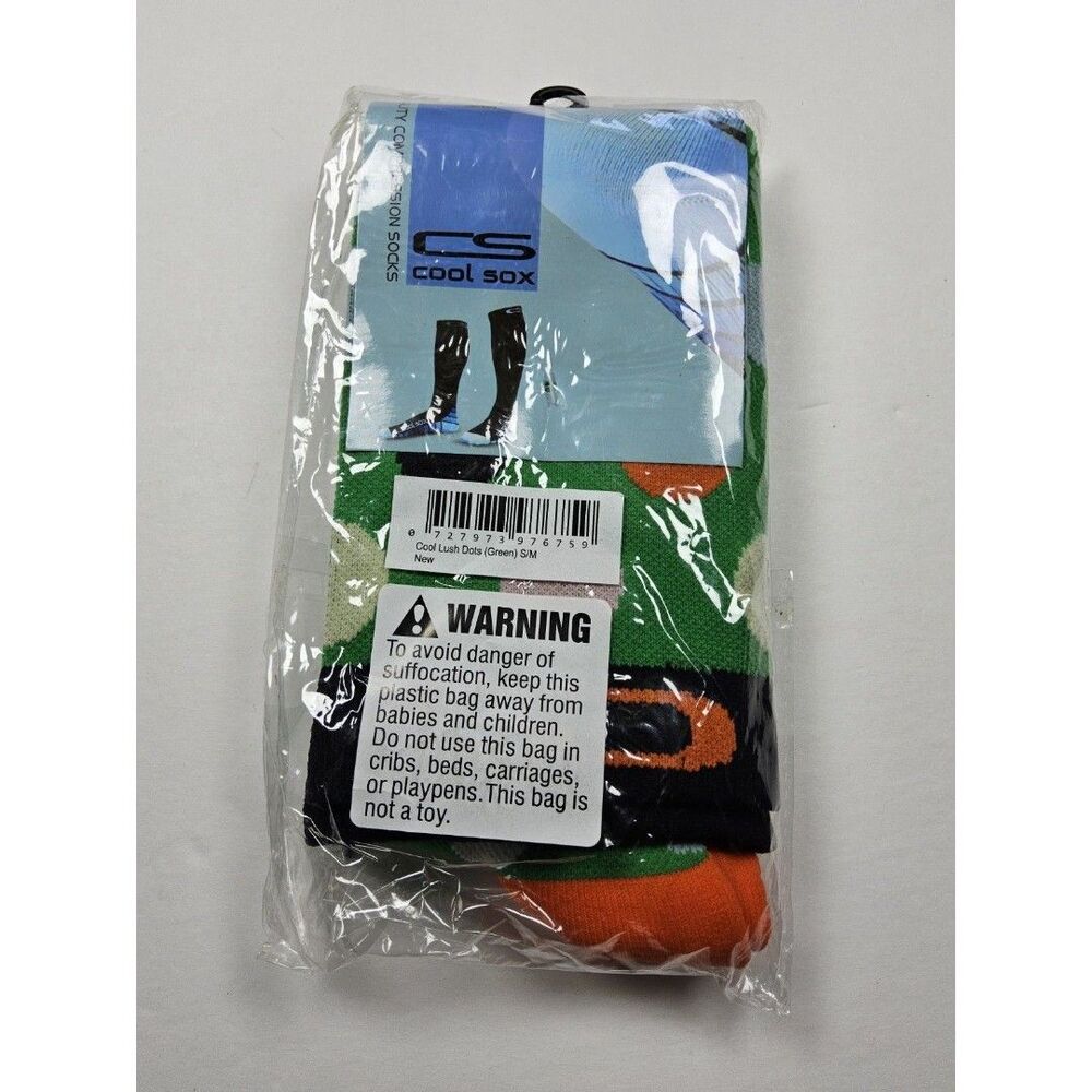 Cool Sox Compression 20-30mmHg Polka Dot Socks Size S/M